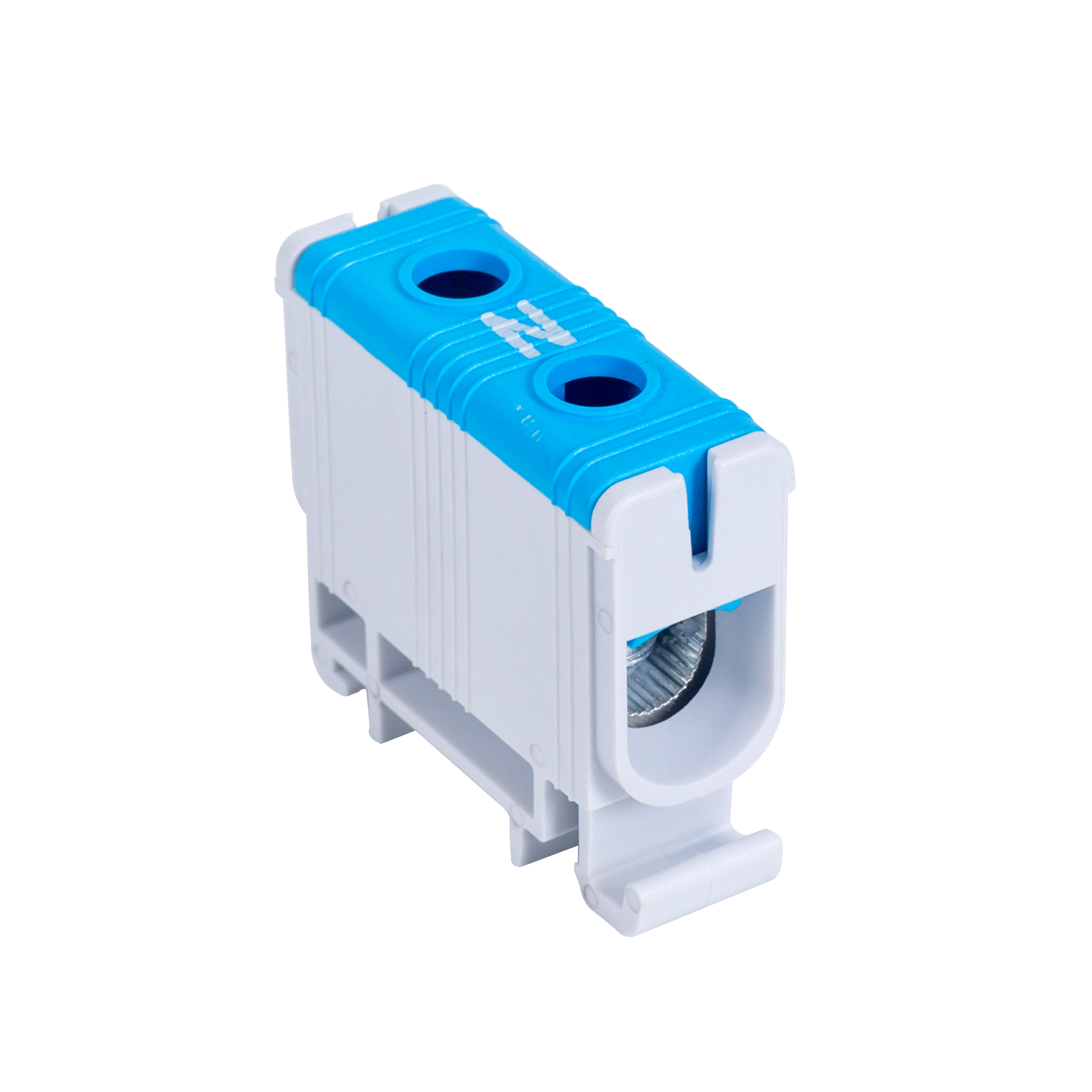CLEMA CU/AL ALBASTRA 1P MONOFAZAT 1 in - 1 out Cu:2.5~50 / Al:6~50mm2 CLEMA CU/AL ALBASTRA 1P MONOFAZAT 1 in - 1 out Cu:2.5~50 / Al:6~50mm2 - imagine 1