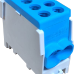 BLOC DISTRIBUITOR MONOFAZAT ALBASTRU 100A in:1x25 /out:1x25/2x16 mm2