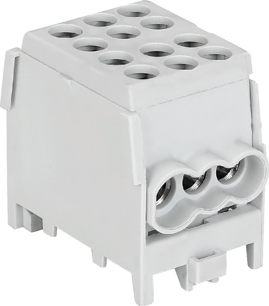 BLOC DISTRIBUITOR MONOFAZAT GRI 100A in:1x25/out:1x25/4x16� mm2 BLOC DISTRIBUITOR MONOFAZAT GRI 100A in:1x25/out:1x25/4x16� mm2 - imagine 1