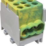 BLOC DISTRIBUITOR MONOFAZAT GALBEN/VERDE 100A in:1x25/out:1x25/4x16� mm2