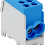 BLOC DISTRIBUITOR MONOFAZAT ALBASTRU 100A in:1x25/out:3x25 mm2