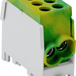 BLOC DISTRIBUITOR MONOFAZAT GALBEN/VERDE 100A in:1x25/out:3x25 mm2