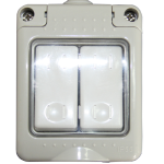INTRERUPATOR DUBLU PT IP55 10A - PACIFIC
