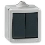 INTRERUPATOR DUBLU PT 10A 250V~ METAL IP55 IK07 ARMOR